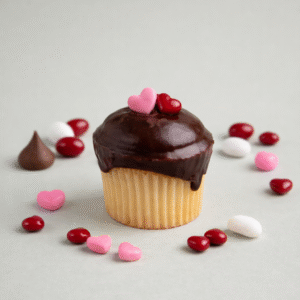 Valentine Boston Cream Cupcake