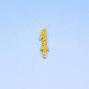 Gold Glitter Candle #1