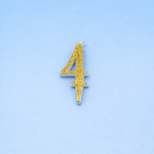 Gold Glitter Candle #4