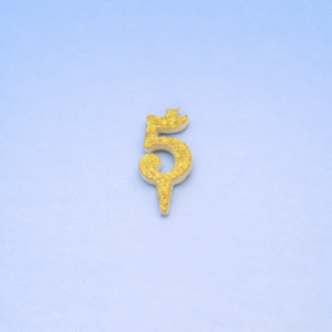 Gold Glitter Candle #5